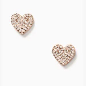 NWT Kate Spade Yours Truly Pave Heart Studs